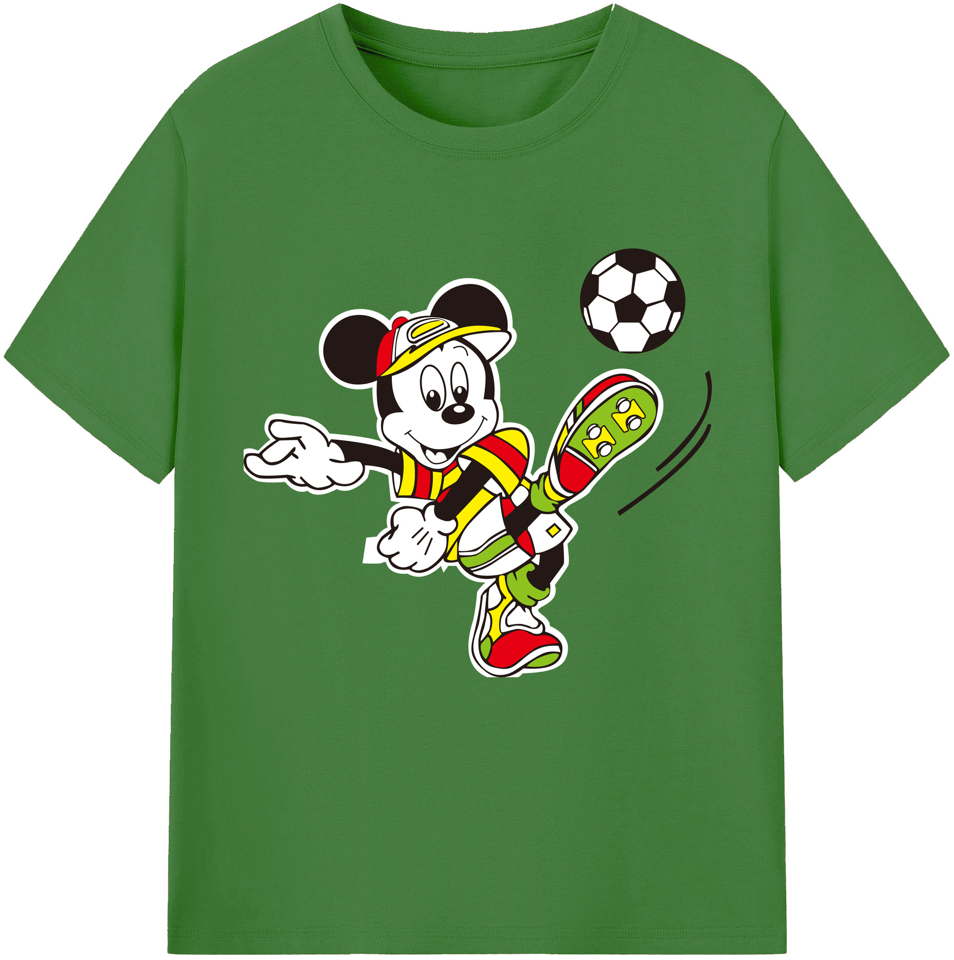（画像用） ミッキーマウス Mickey Mouse レディースカジュアルプリントTシャツ（綿100％）
